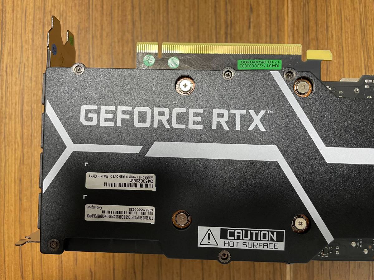 玄人志向/GALAKURO GeForce RTX3080 GG-RTX3080-E10GB/TP 非LHR/動作品 