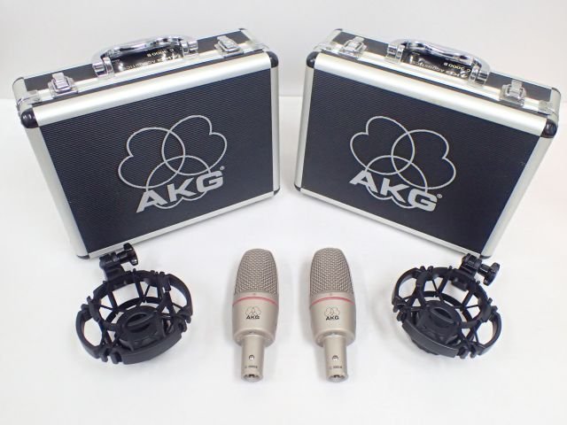 AKG コンデンサーマイク C3000B ショックマウントホルダー H-100