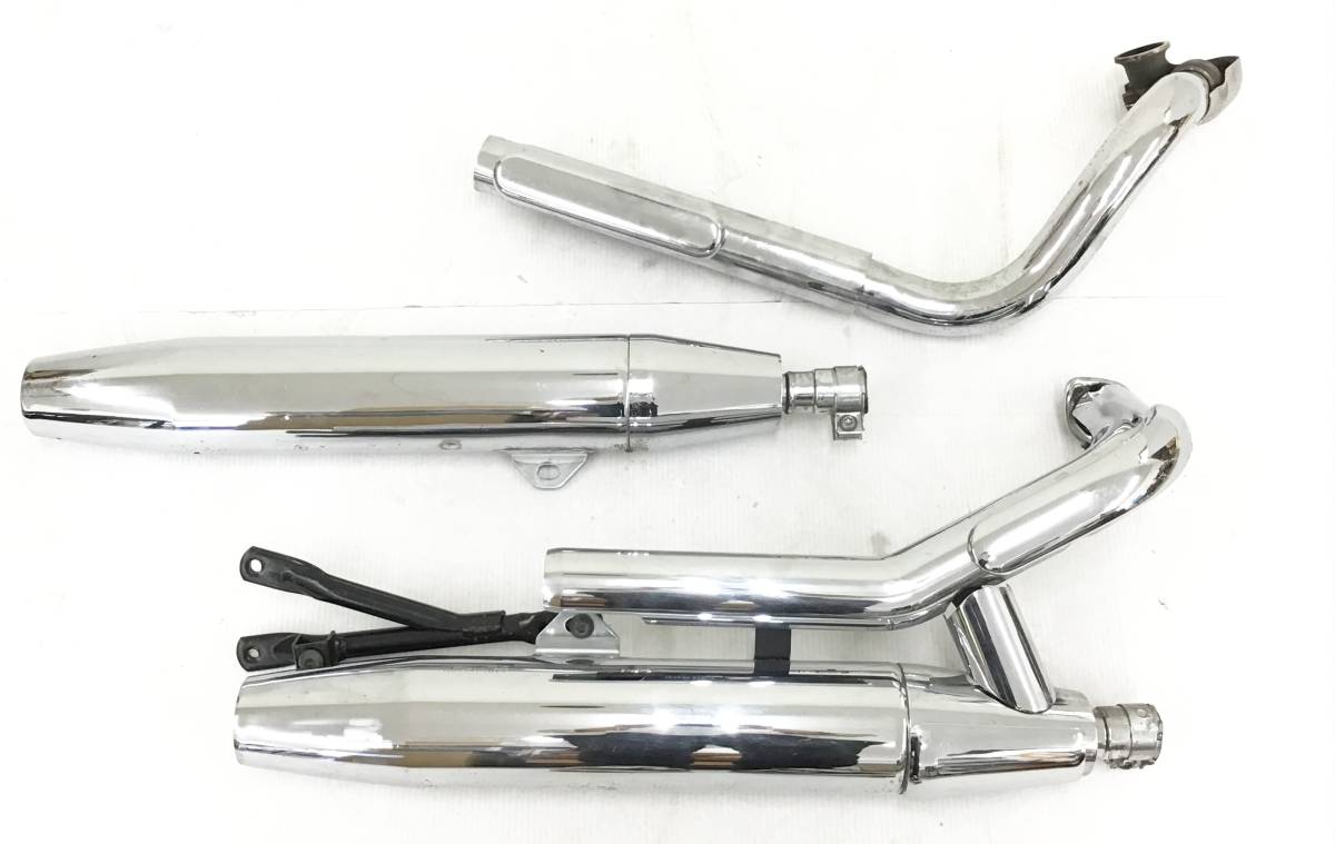 YAMAHAドラッグスター400 純正マフラー 半額でGETです ヤマハ ドラッグスター400 純正 マフラー ステー付き