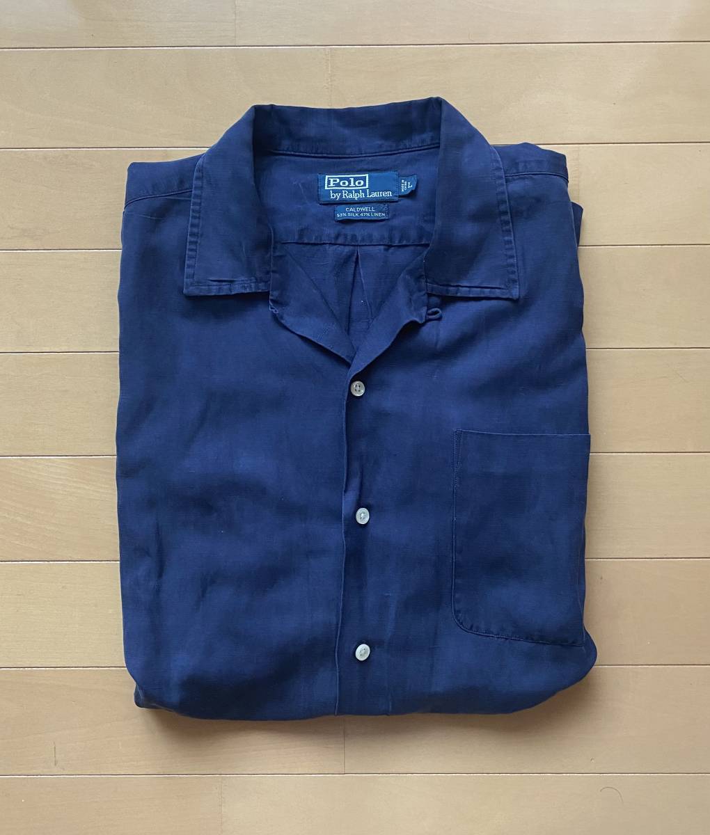 POLO RALPH LAUREN】 CALDWELL オープンカラーシャツ 完全無地