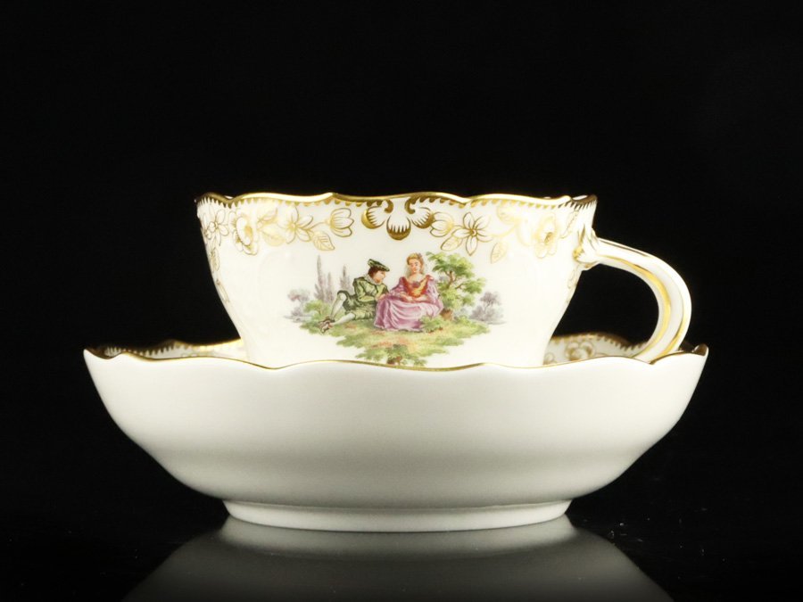 7月下旬入荷予定 MEISSEN マイセン 最高級ロココ ワトー 牧歌 透かし