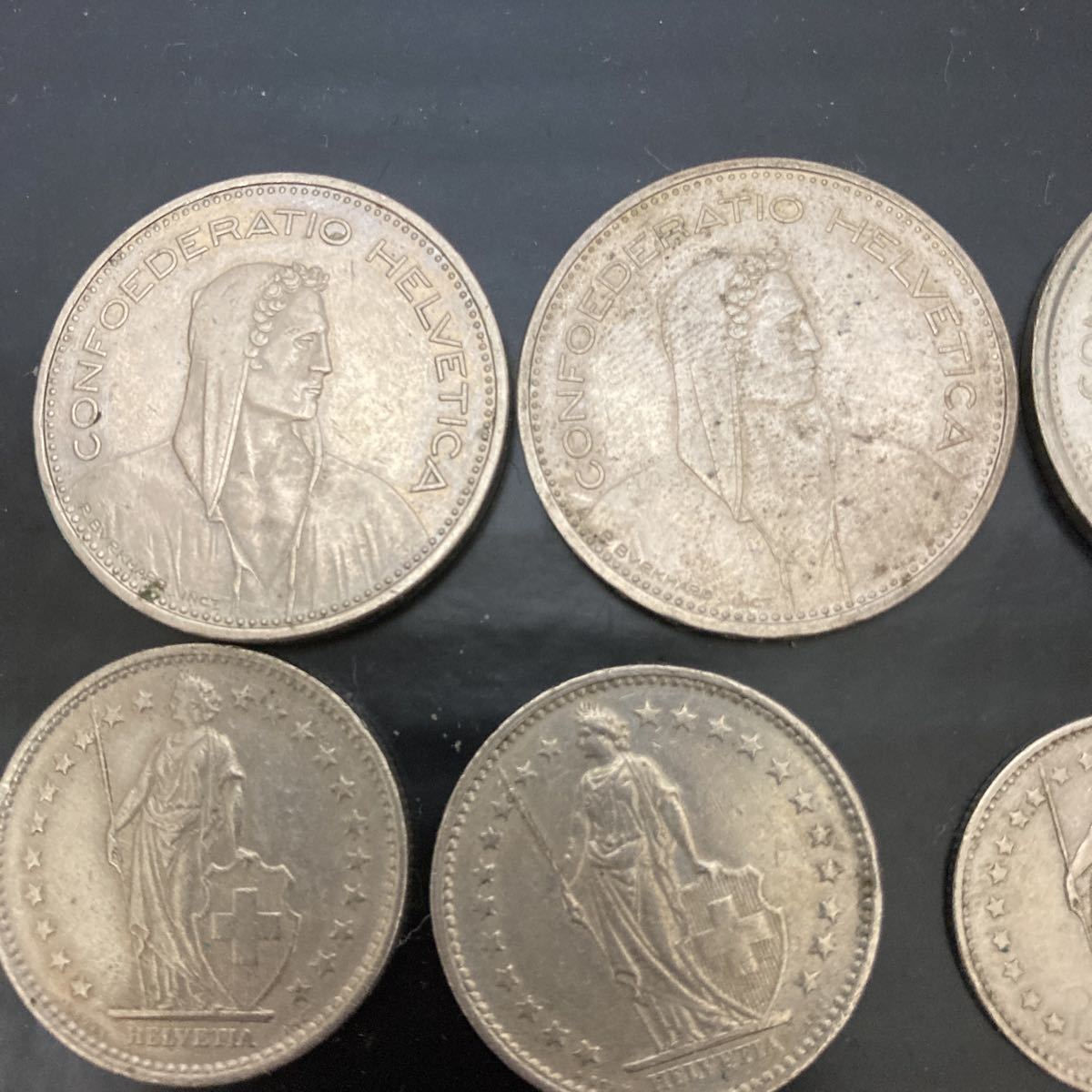 スイス フラン/ラッペン硬貨1960年~1980年代 5フラン/2フラン/1フラン 