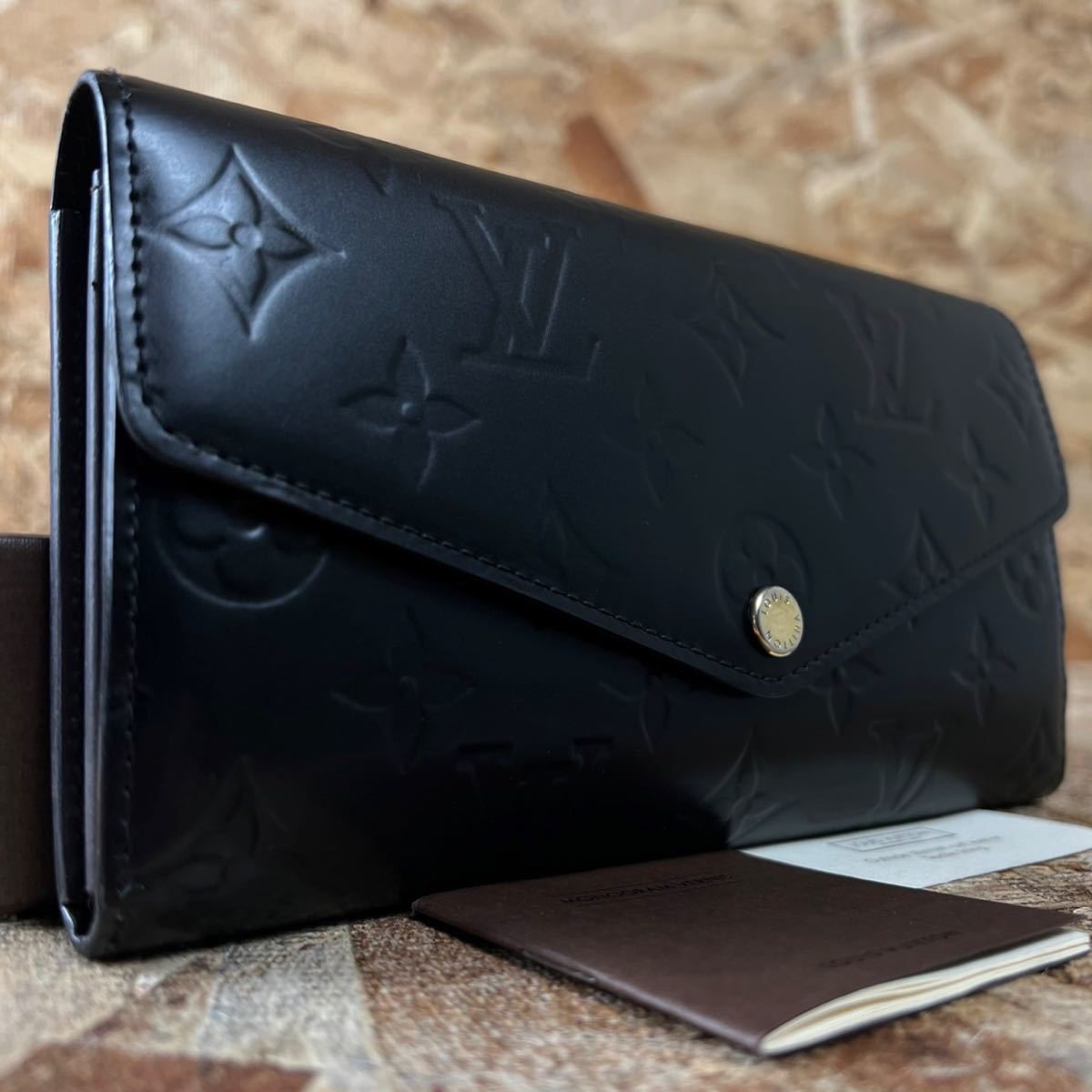 LOUIS VUITTON ルイヴィトン 1円〜 黒 二つ折り ラウンドファスナー 