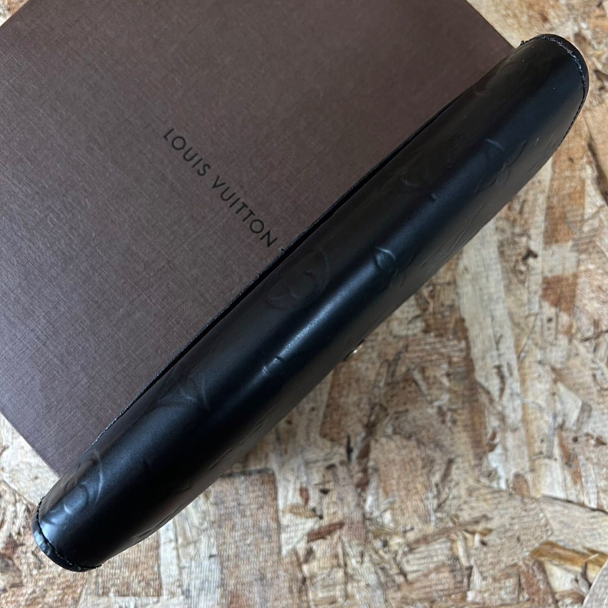 LOUIS VUITTON ルイヴィトン 1円〜 黒 二つ折り ラウンドファスナー 