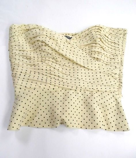 送料無料，人気SALE ジョルジオアルマーニ シルク ビスチェ ベアトップ コルセット 38 ベージュ&times;ブラック ドット GIORGIO ARMANI イタリア製 ヴィンテージ(トップス)｜売買されたオークション情報、yahooの商品情 女性用