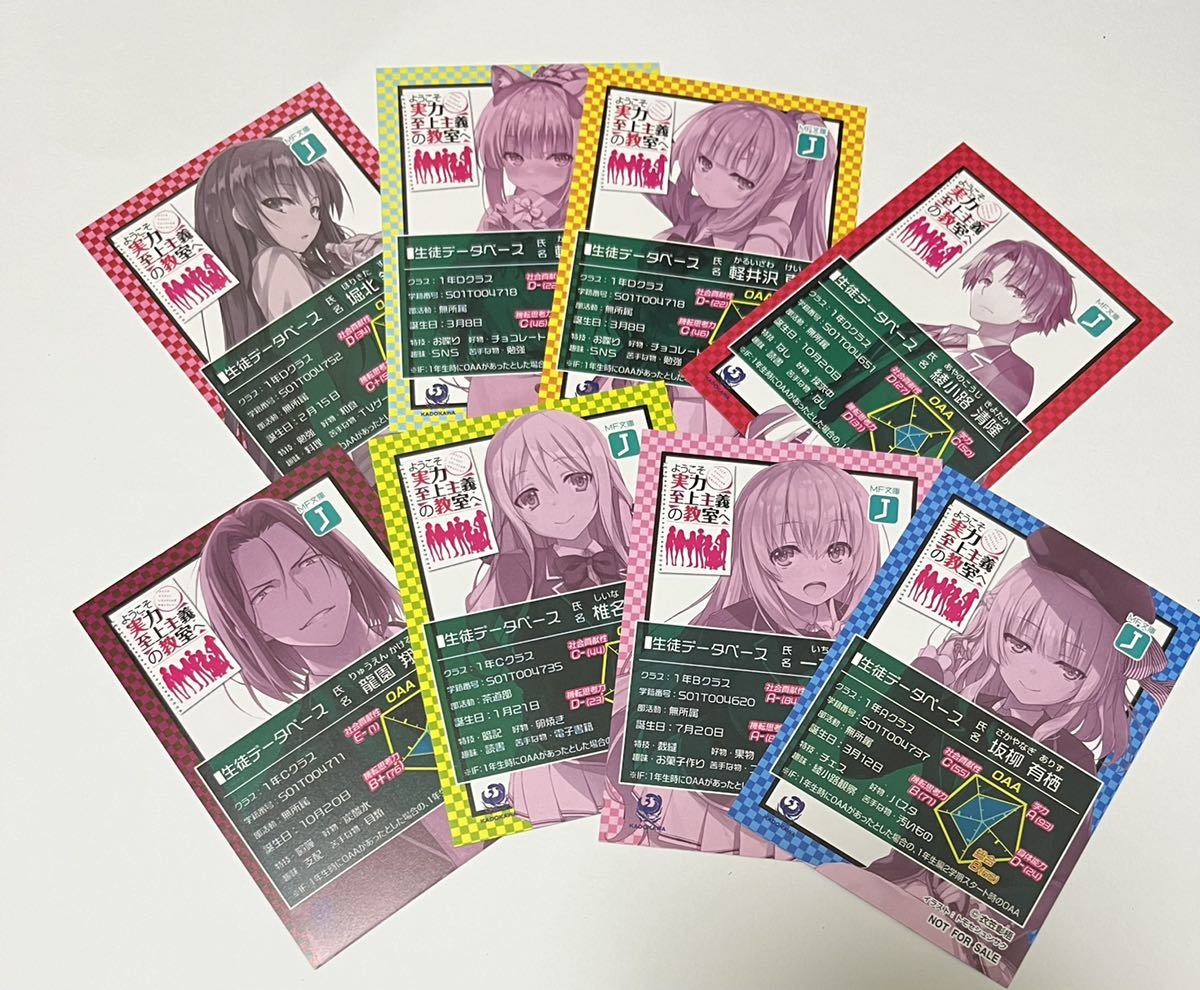 ようこそ実力至上主義の教室へ 特典 イラストカード (データベース