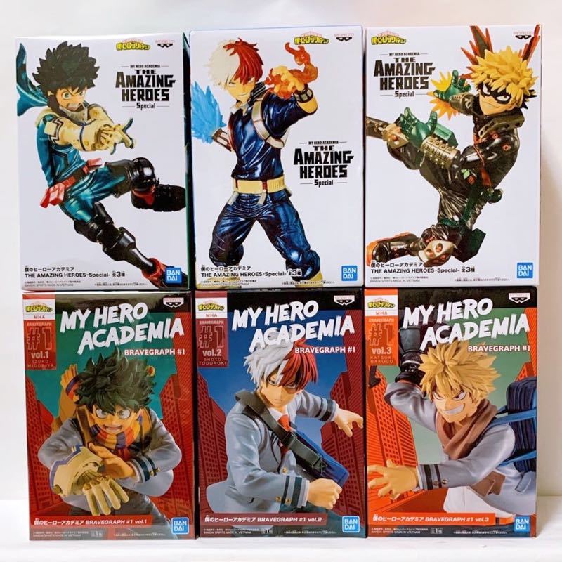新品・送料無料【441】僕のヒーローアカデミア フィギュア 6点セット bravegraph #1 special