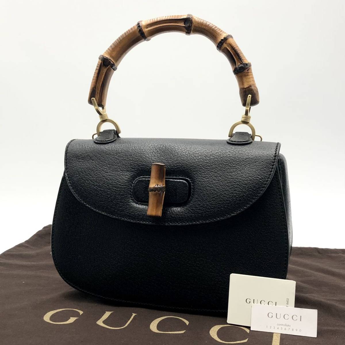 2026，高品質 1円〜 ほぼ GUCCI オールドグッチ バンブー ターンロック レザー ハンドバッグ ボックス 丸型 ブラウン 金具 ブラウン ビンテージ(オールドグッチ)｜売買されたオークション情報、yahooの商品 かばん、バッグ