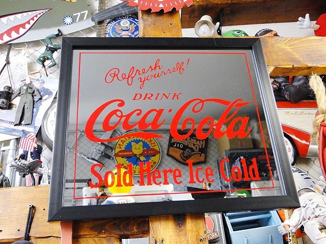 コカ・コーラ パブミラー（SOLD HERE ICE COLD） アメリカ雑貨 