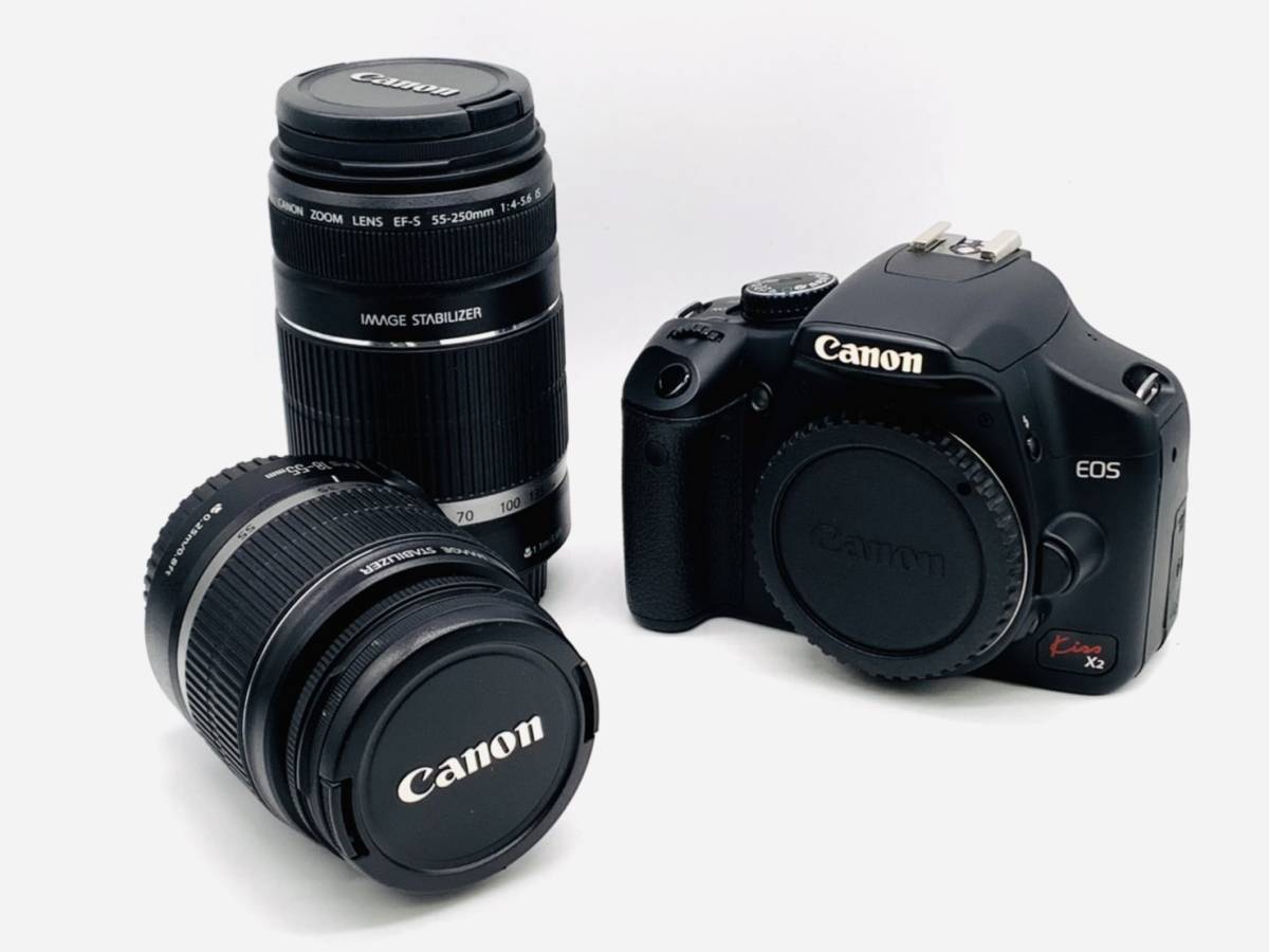 美品 Canon キャノン EOS Kiss X2 IS Kit デジタル一眼レフカメラ
