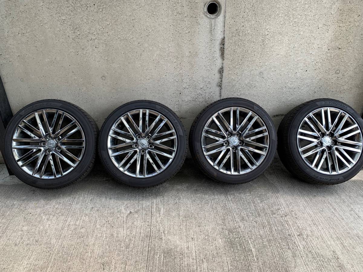 【人気SALE，最新作】 溝アリ トヨタ クラウン アスリート 210系 純正 スパッタリング 18&times;8J+40 ホイール 225/45R18 21年製造 4本組(ラジアルタイヤ)｜売買されたオークション情報、yahooの商品情報をアーカイブ公開 - 5穴
