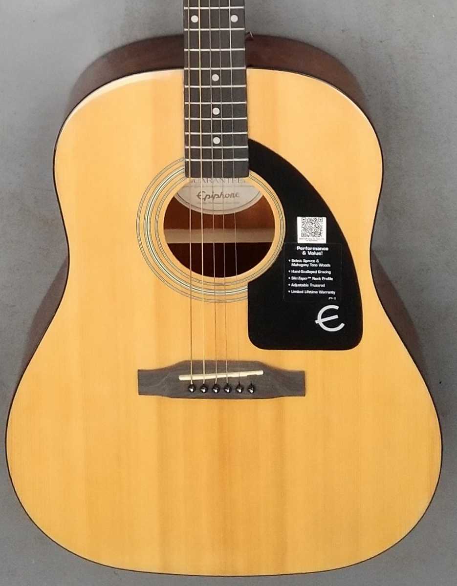 1円スタート アコースティックギターEpiphone エピフォン AJ-100 NA