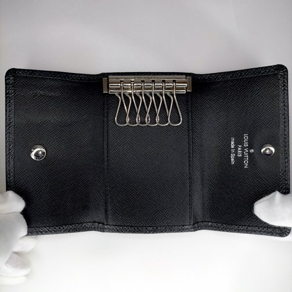 【LOUIS VUITTON】ルイヴィトン M30532 ミュルティクレ6 6連キーケース タイガ アルドワーズ（黒） 美品 正規品