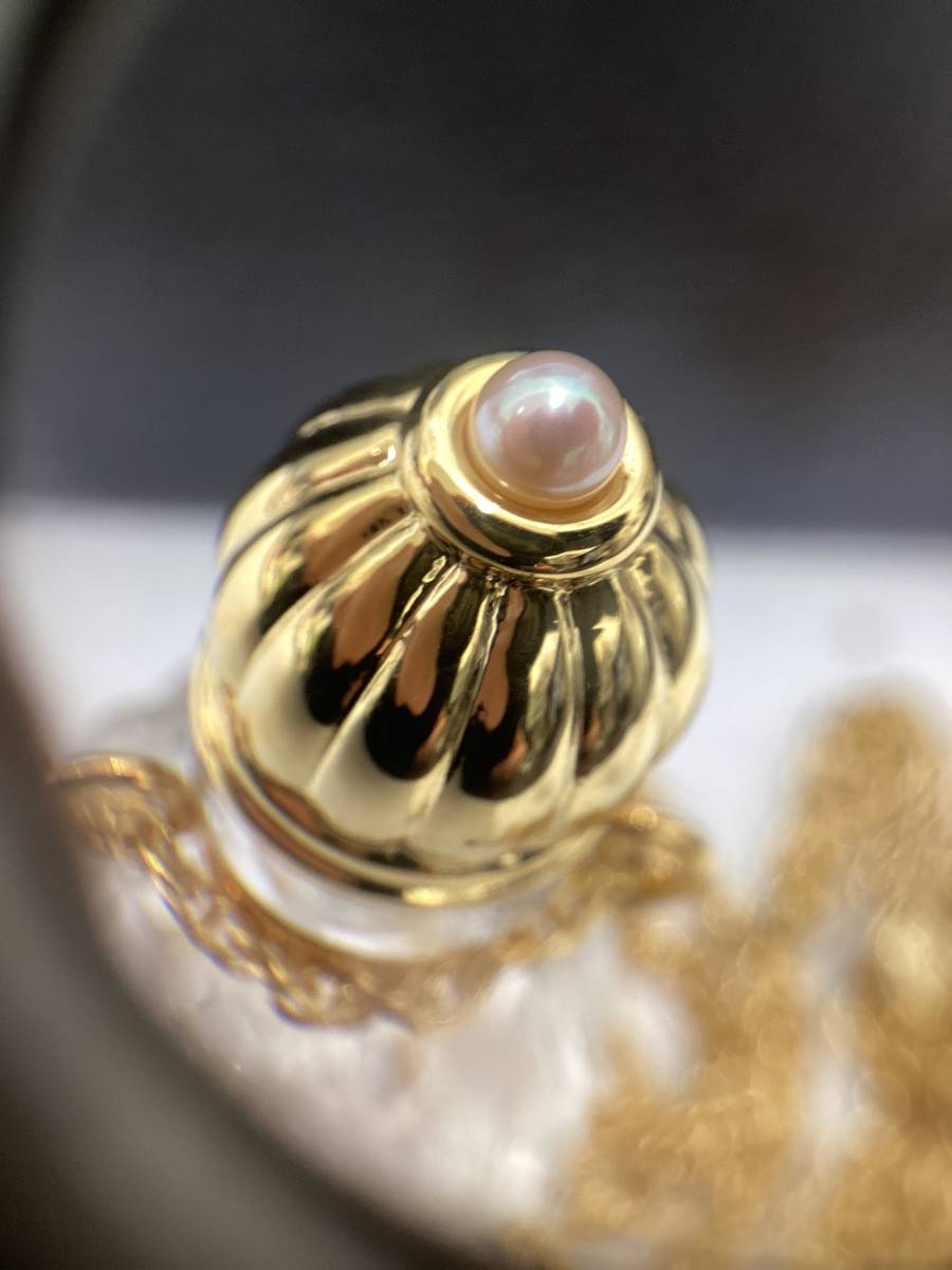 2949①】ミキモト MIKIMOTO 香水瓶ペンダント ネックレス 真珠 箱付き