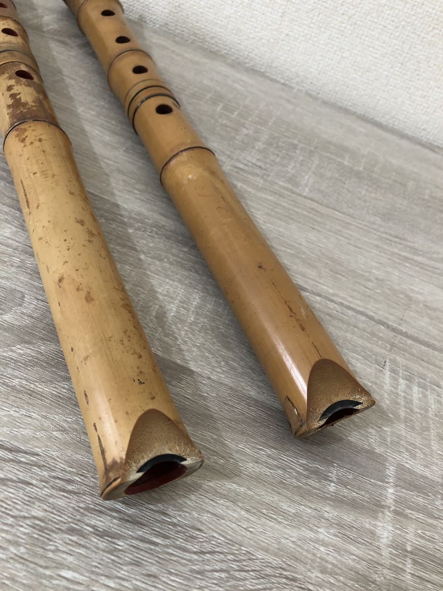 店頭買取/品】尺八 一尺八寸 54.5cm 真竹 和楽器 木製縦