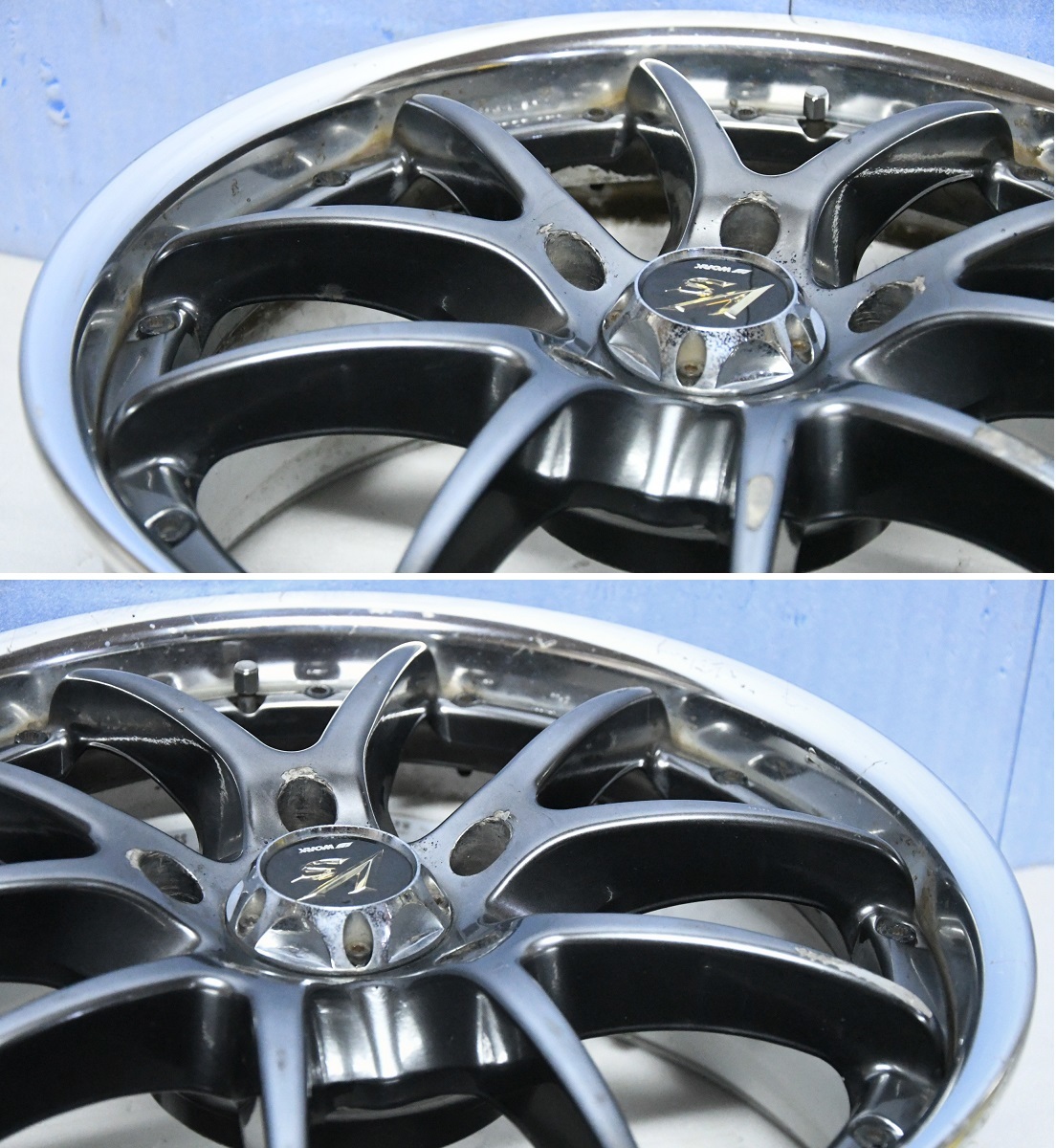 希少 WORK ワーク VS-SS 17インチ 7JJ 5H-114.3 +30 当時物 4本 検 