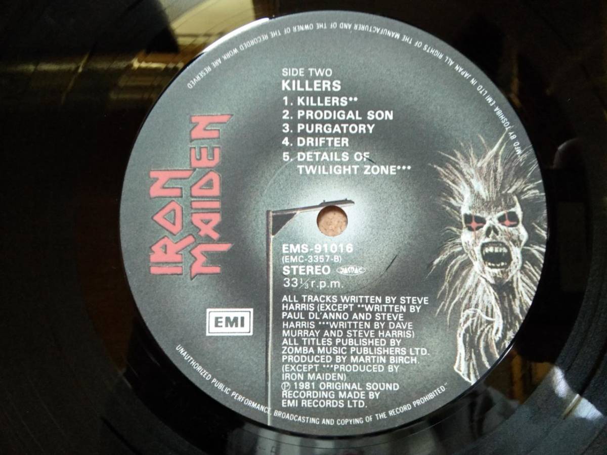 帯付きLPレコード アイアンメイデン Killers キラーズ IRON MAIDEN