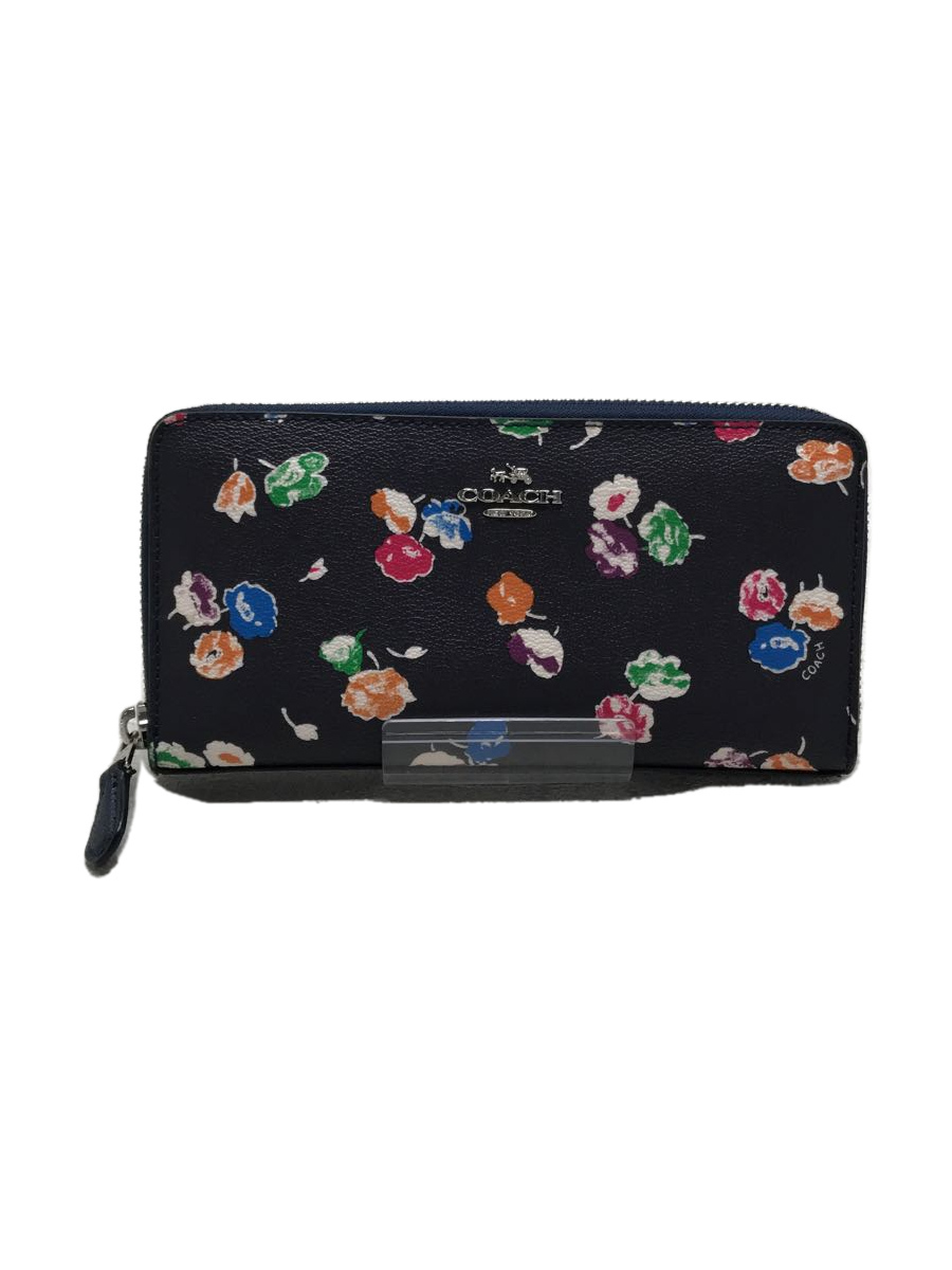 COACH◆コーチ/F53770/長財布/レザー/BLK/花柄/フローラル