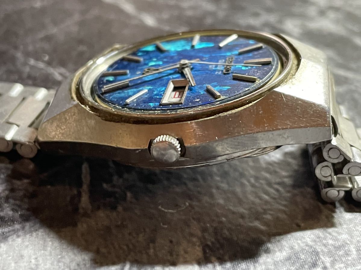 13)ジャンク品 SEIKO セイコー QT カットガラス 3803-7100 メンズ