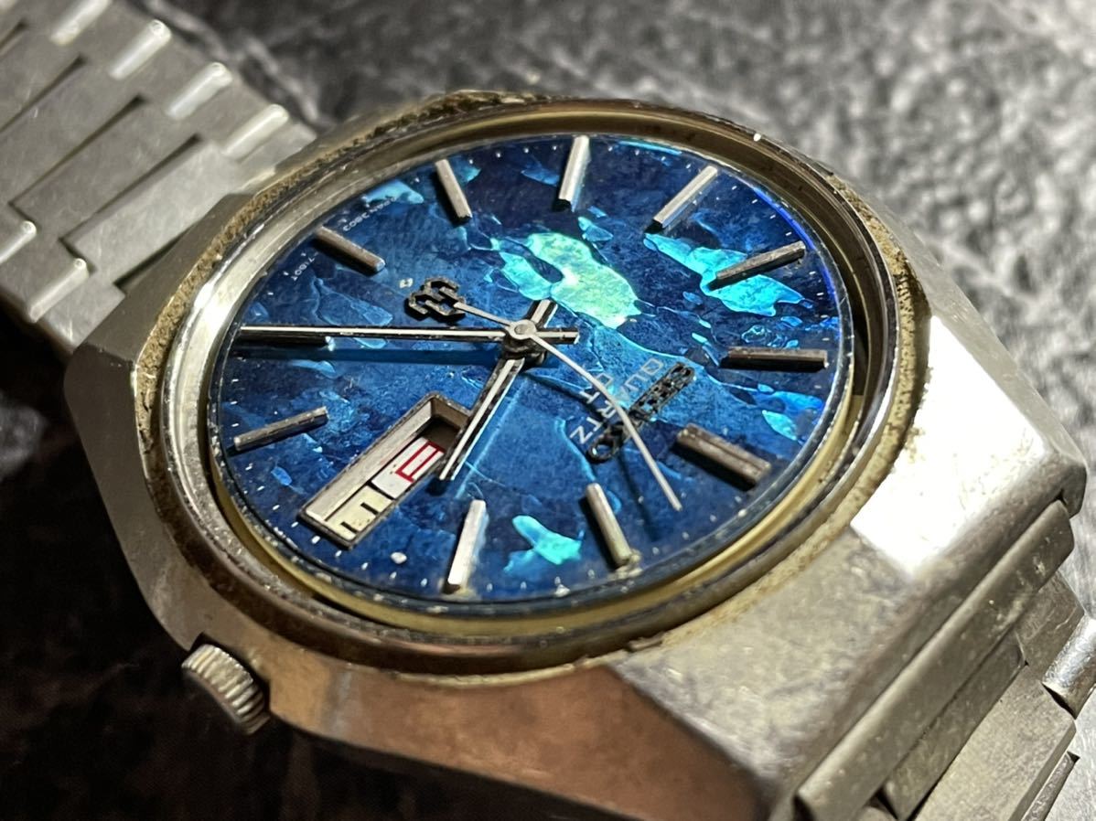 13)ジャンク品 SEIKO セイコー QT カットガラス 3803-7100 メンズ