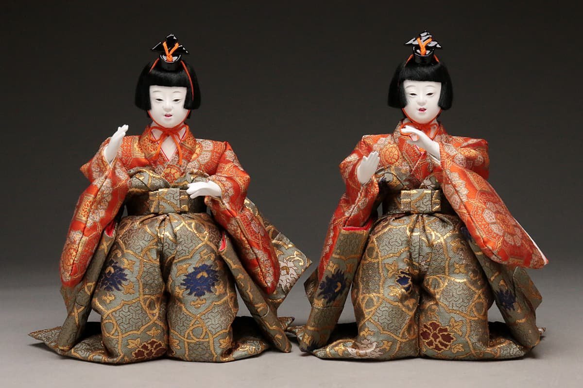 ZK785 【有職 京都 豊泉 作】美品 木目込雛人形/ひな人形 入れ目(入目