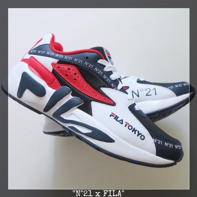【得価，爆買い】 N&deg;21 ヌメロヴェントゥーノ &times; FILA 別注 コラボ スニーカー 27センチ 定価￥23.100 限定 カプセルコレクション デラクワ(27.0cm)｜売買されたオークション情報、yahooの商品情報をアーカイブ 27.0cm