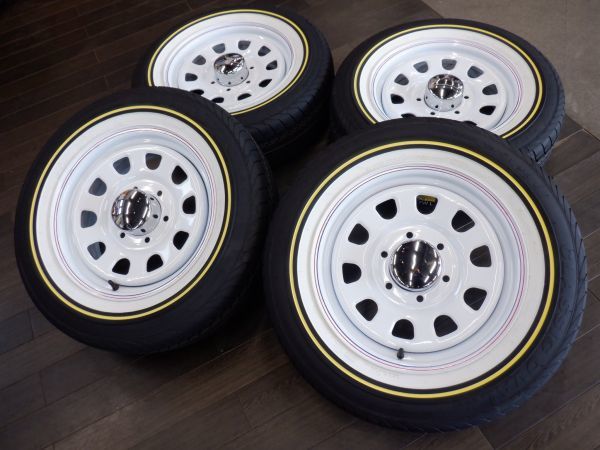 100%新品，大得価 S デイトナ ホワイト 白 16 6H139.7 6.5J+38 オーレンカウンター ホワイトリボン 215/65R16 ハイエース レジアス キャラバン(ラジアルタイヤ)｜売買されたオークション情報、yahooの商品情報をアーカ 6穴