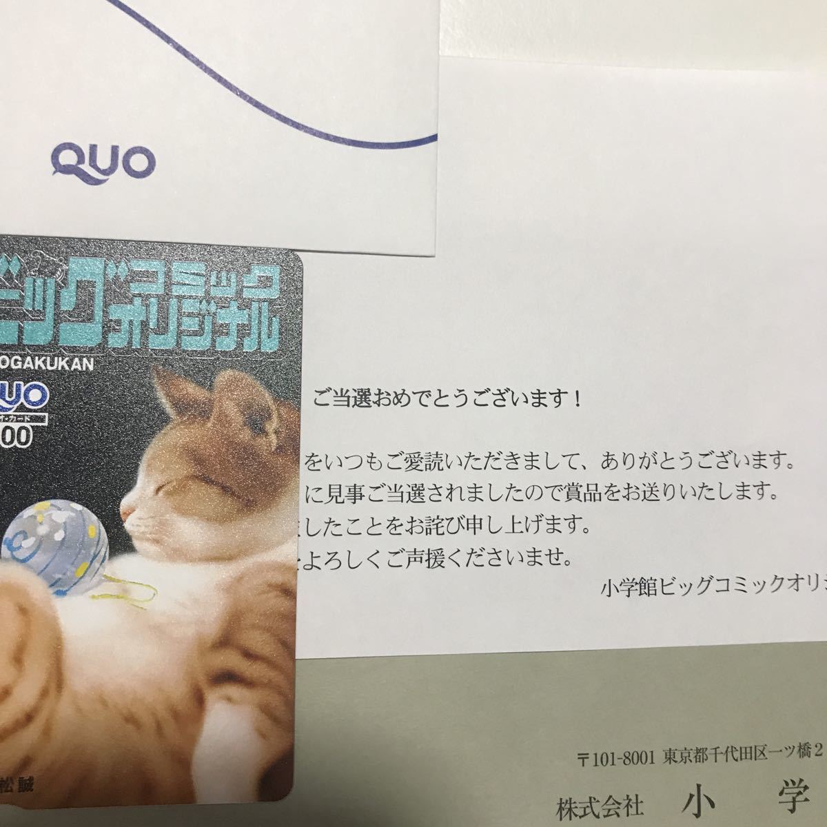 村松誠 ビッグコミックオリジナル QUOカード 抽プレ 非売品 クオカード 