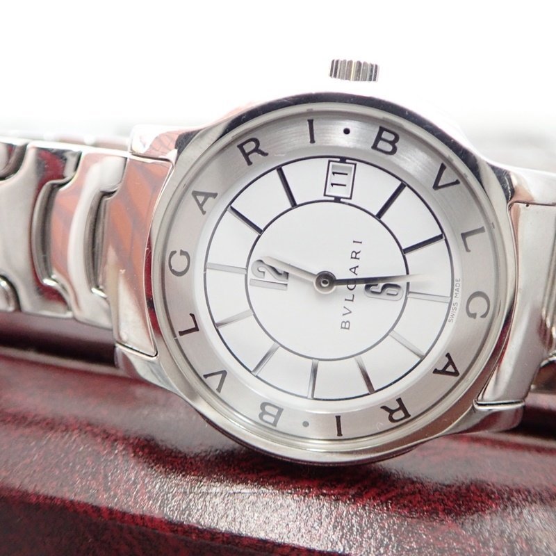 ブルガリ ソロテンポ St35s クオーツ Ssブレス 白文字盤 デイト 35mm メンズ 腕時計 Bvlgari 1円スタート ソロテンポ 売買されたオークション情報 Yahooの商品情報をアーカイブ公開 オークファン Aucfan Com