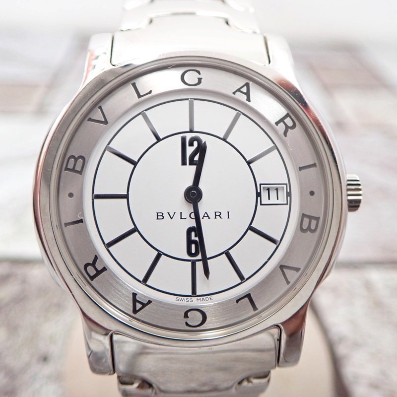 ブルガリ ソロテンポ St35s クオーツ Ssブレス 白文字盤 デイト 35mm メンズ 腕時計 Bvlgari 1円スタート ソロテンポ 売買されたオークション情報 Yahooの商品情報をアーカイブ公開 オークファン Aucfan Com