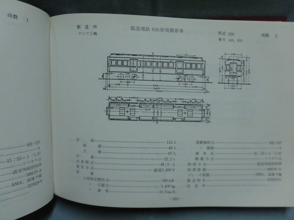 日本民営鉄道車両形式図集　上　下　鉄道図書刊行 昭和５１年　初版 t) 日本民営鉄道車両形式図集 上・下 昭和51年発行初版[10]T9830