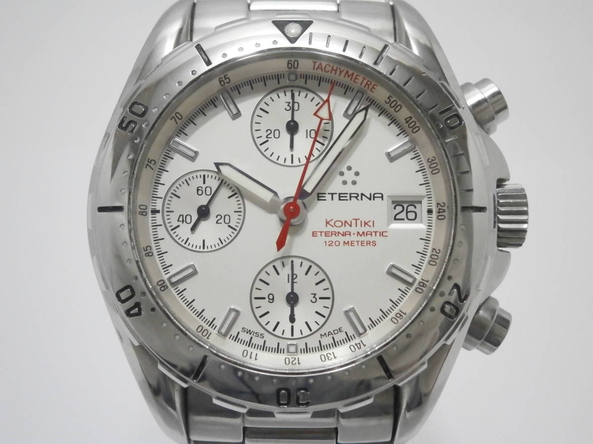 1円～ ETERNA エテルナ KonTiki コンチキ 1585.41 自動巻き クロノ 