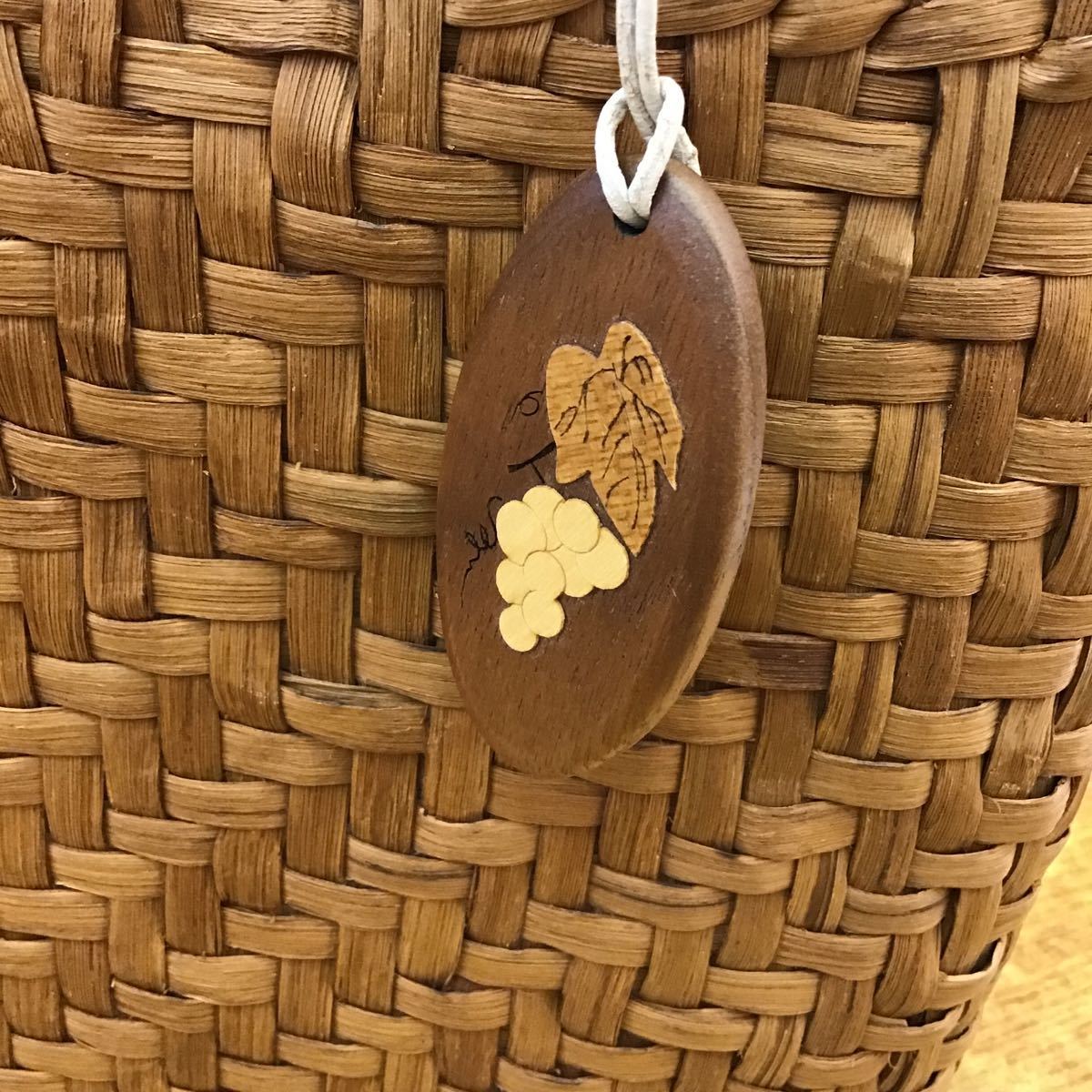 【用美】ようび 籠バック 山ぶどう 手提げ籠 綱代編み かごバッグ ハンド カバン 茶 ブラウン やまぶどう 浴衣 着物 自然素材 134/DB5 かごバッグ 山葡萄 網代編み 用美ようび やま 手提げ(中)