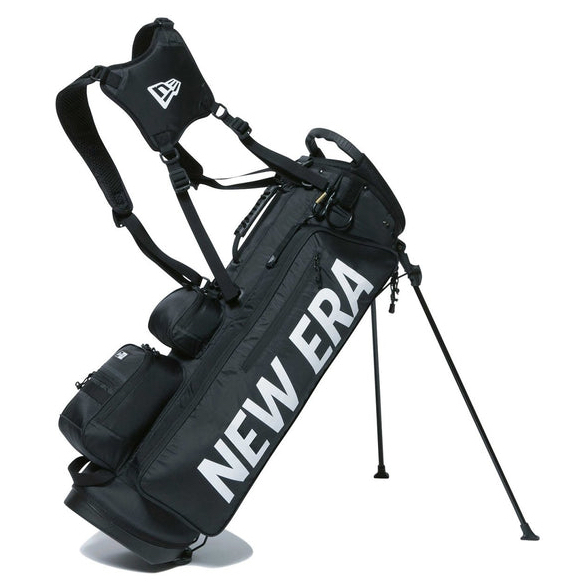 ★NEW ERA★ニューエラ★11901502★スタンド式キャディーバッグ★ブラック/ホワイトプリントロゴ★日本正規品★