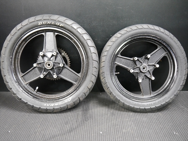 CBR400F NC17 2型より当時物 純正 3本スポーク ホイール 前後SET 