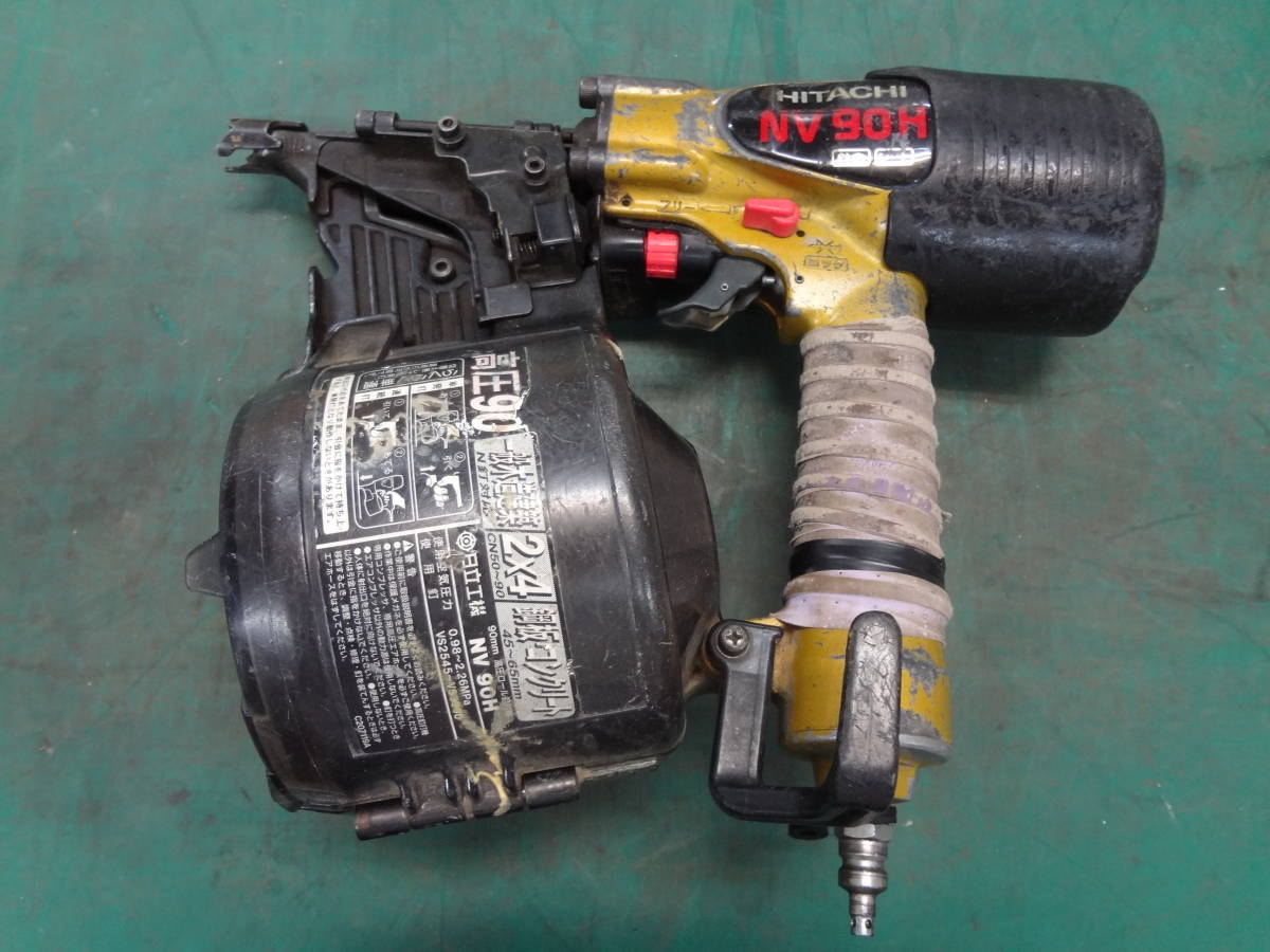 ○HITACHI 日立工機 NV90H 90mm 高圧 ロール釘打機 ○6※307