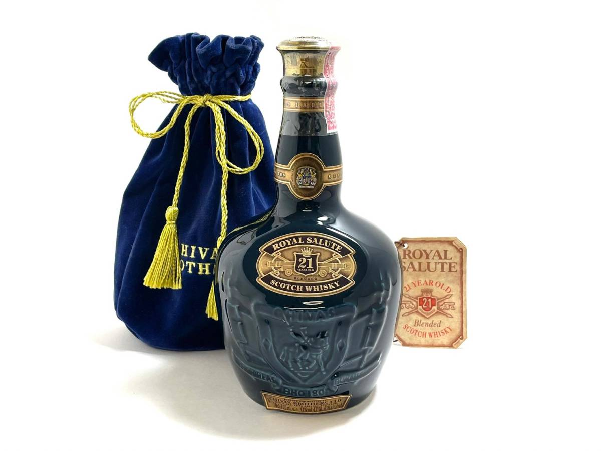 未開栓Royal Salute 21年 スコッチウイスキー 陶器ボトル 43% 9018