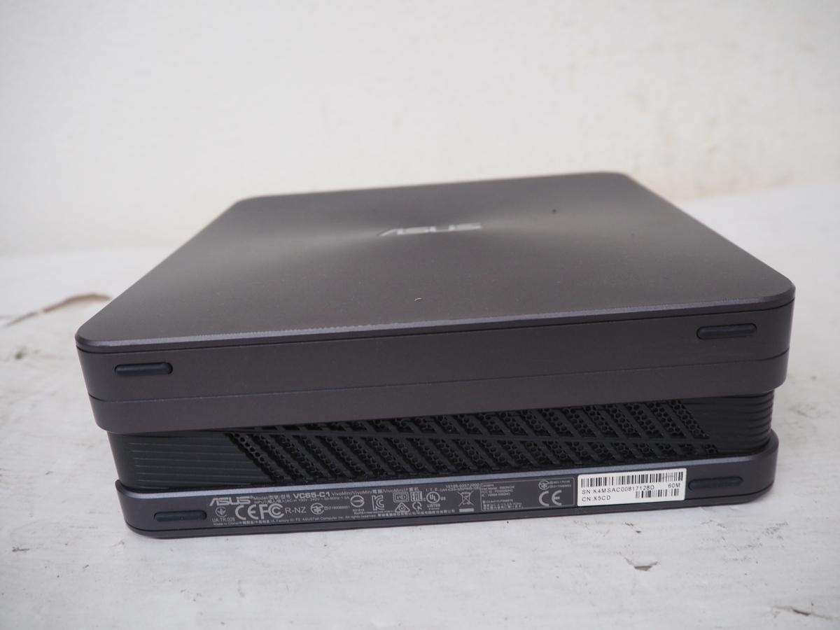 【ハード王】ASUS VivoMini VC65-C1/Corei5-8400T/8GB/HDD無・SSD256GB/バイオスOK/20317-B22