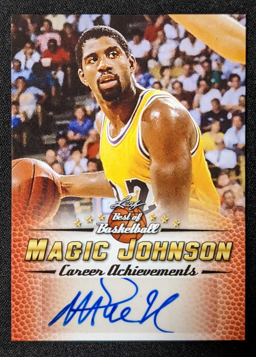 Magic Johnson 2017 Leaf Vest of Basketball Auto 直筆サインカード 