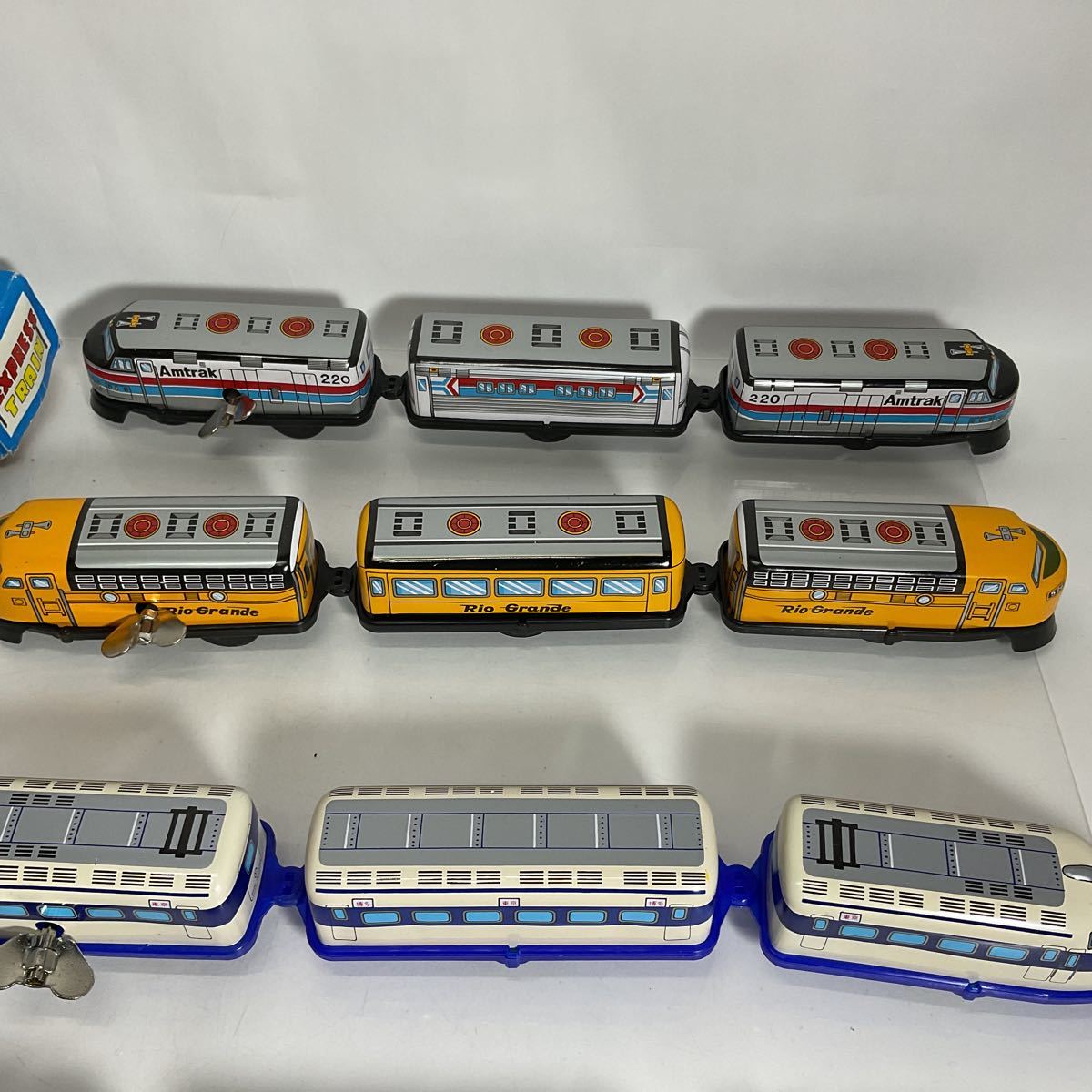 85【同梱可】【美品】ブリキ ゼンマイ ぜんまい 新幹線 電車 WIND-UP