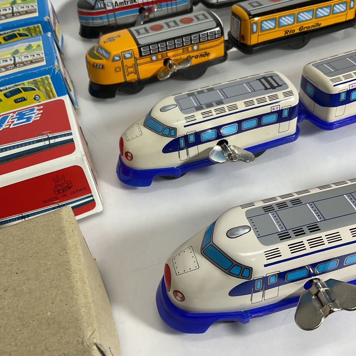 85【同梱可】【美品】ブリキ ゼンマイ ぜんまい 新幹線 電車 WIND-UP
