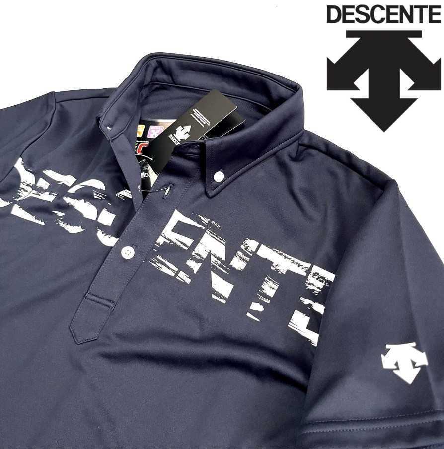 【100%新品，品質保証】 メンズL 紺ネイビー DESCENTE デサント ドライプラス ロゴ pro速乾性 ストレッチ 半袖 ポロシャツ さらさら生地 ゴルフ(シャツ)｜売買されたオークション情報、yahooの商品情報をアーカイブ公開 シャツ