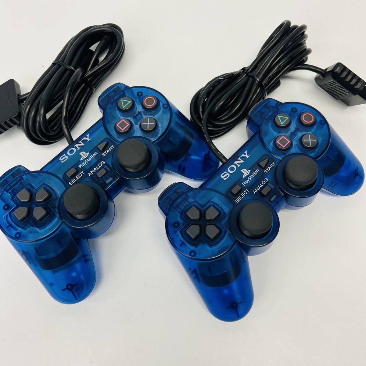 PS2 果てしなく 本体 SCPH-37000 オーシャンブルー コントローラーほか 