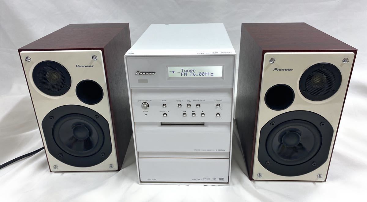 Pioneer パイオニア DVD/MD ミニコンポ X-HA7DV-W(DVDコンポ)｜売買