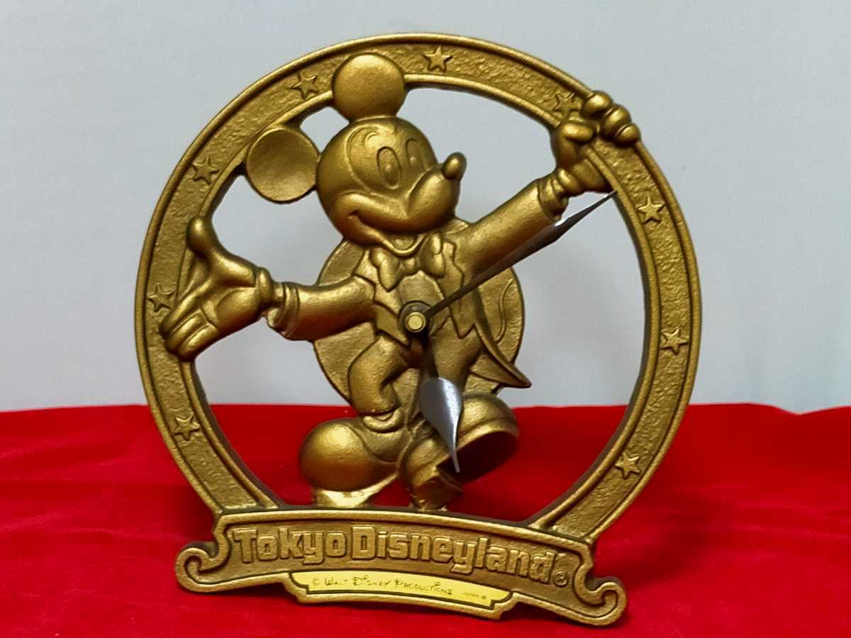 レア 置き時計 Tokyo Disneyland ミッキーマウス 金属製 オブジェ 1980