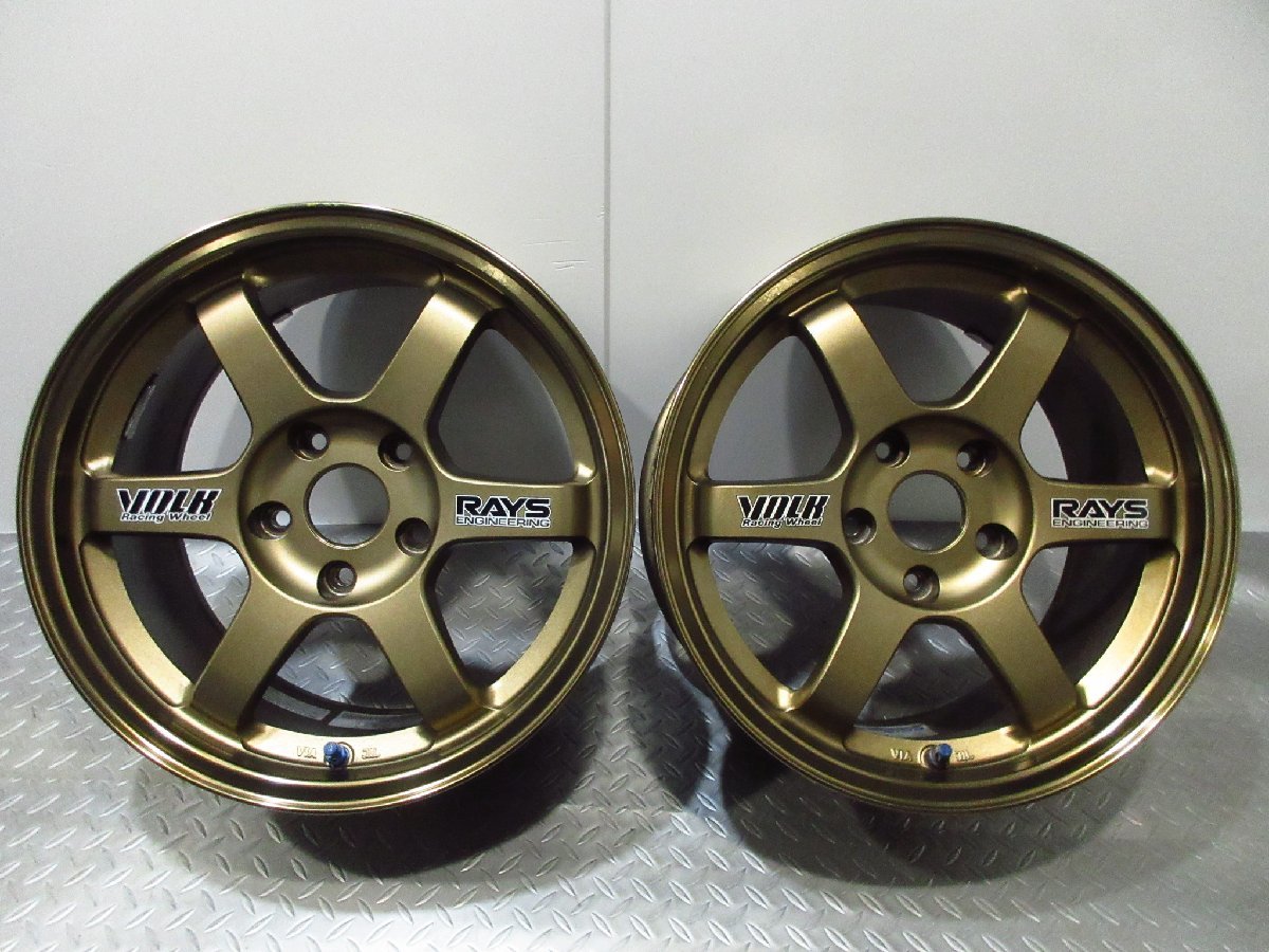 絶版 軽量 2本セット RAYS VOLK TE37 16インチ 8J+38 PCD114.3-5穴 