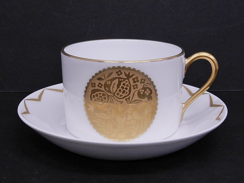 ○ 美品!大倉陶園 OKURA 100周年カウントダウン碗皿シリーズ第2弾「金 