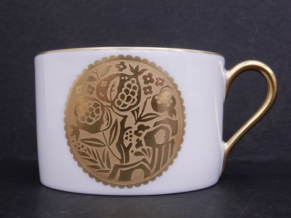 ○ 美品!大倉陶園 OKURA 100周年カウントダウン碗皿シリーズ第2弾「金 