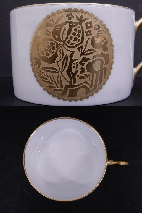 ○ 美品!大倉陶園 OKURA 100周年カウントダウン碗皿シリーズ第2弾「金 