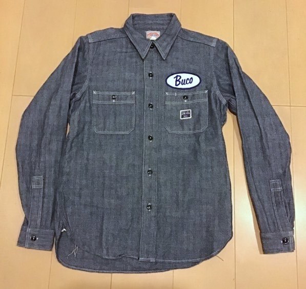 リアルマッコイズ/BUCO/ワッペン＆刺繍カスタムワークシャツ/HBT/REAL